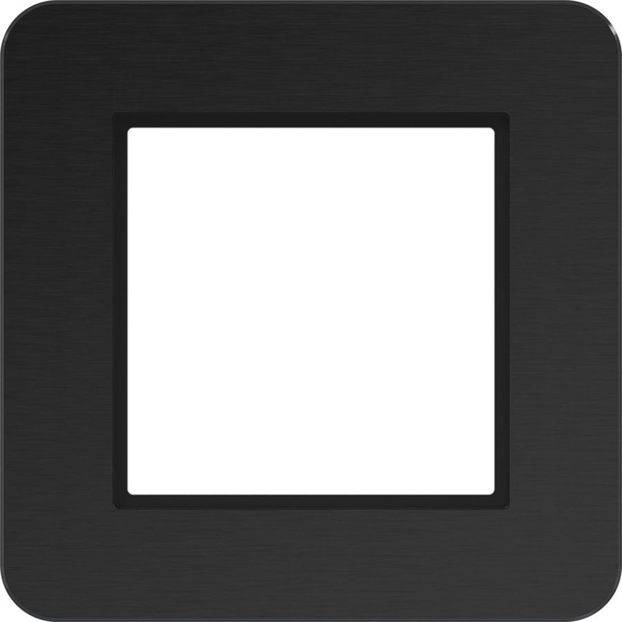 LED-afdekraam 1-voudig, C.8, eclipse alu, geborsteld aluminium