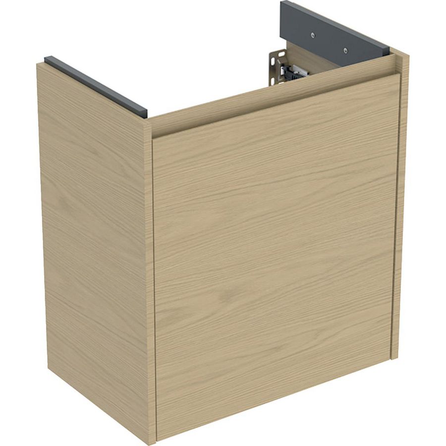 Onderkast voor wastafel 1 deur 55x60.3x33.7cm Breedte wastafel=60cm eik naturel / Melamine houtstructuur