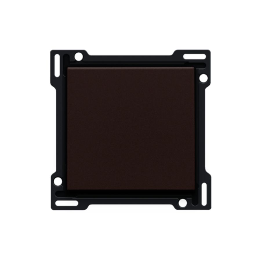Afwerkingsset enkelv. schakelaar/drukknop dark brown