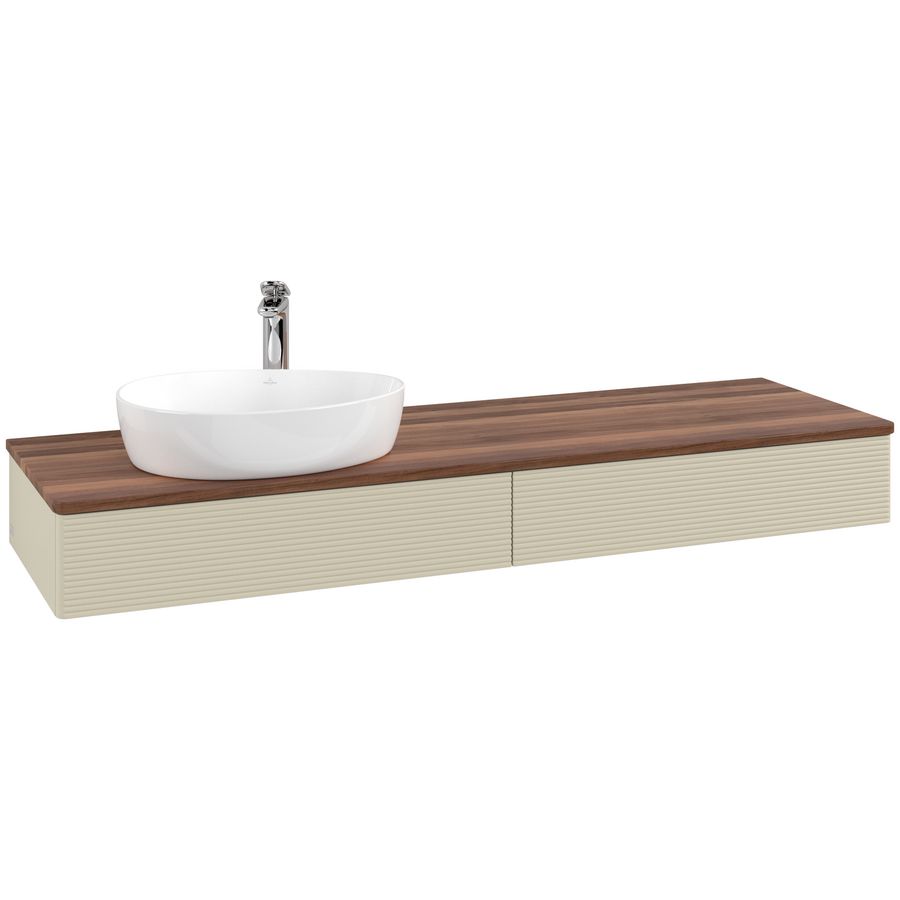 Wastafelonderkast Antao 1600x190x500mm S.Grey Matt Lacquer K15152HJ