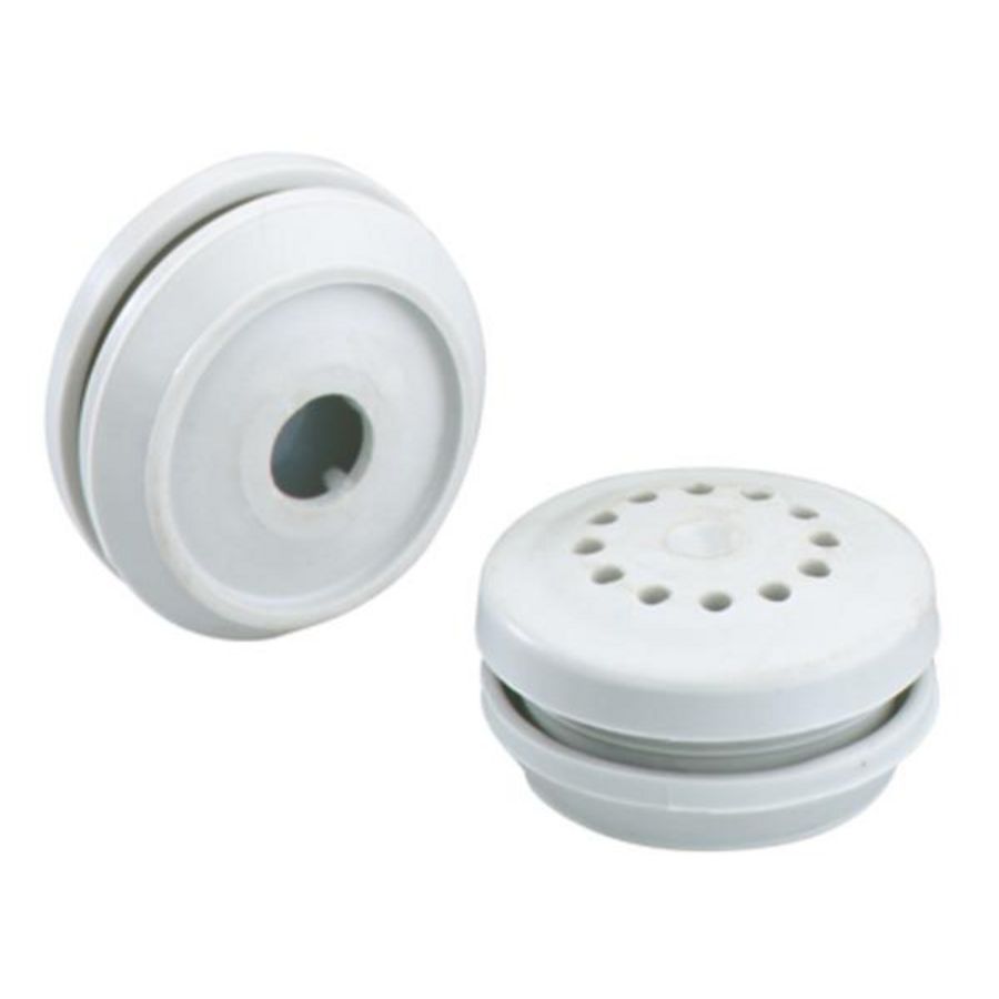 Ventilatiewartels zwart lichtgrijs IP44 VVE=50