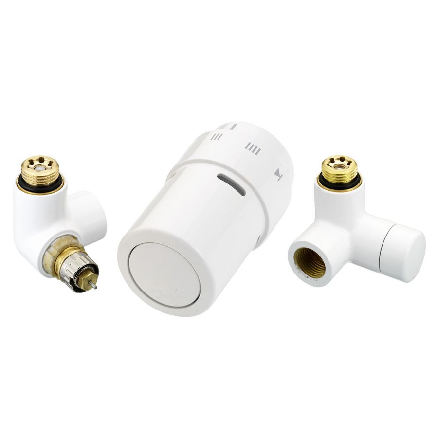 Thermostaatset design RA-USX wit RAL9016 links