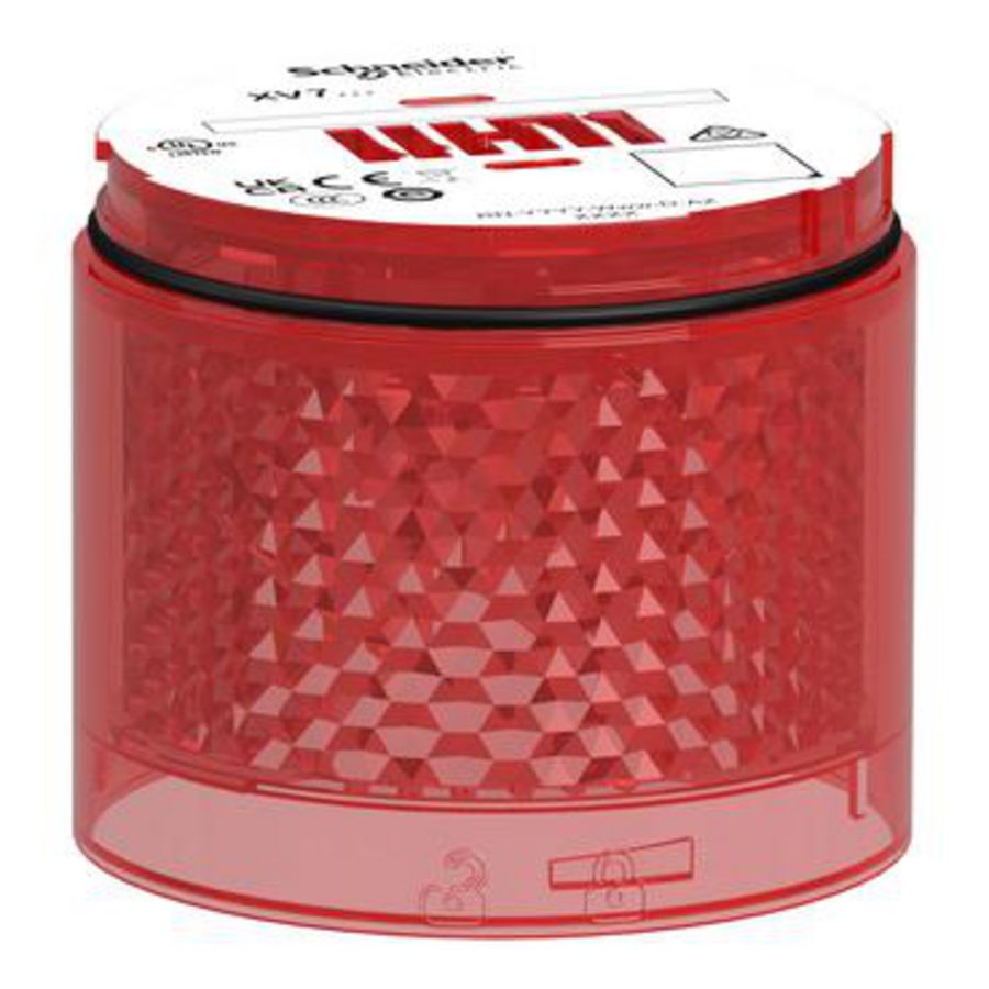 Flashing rood Colored lens
