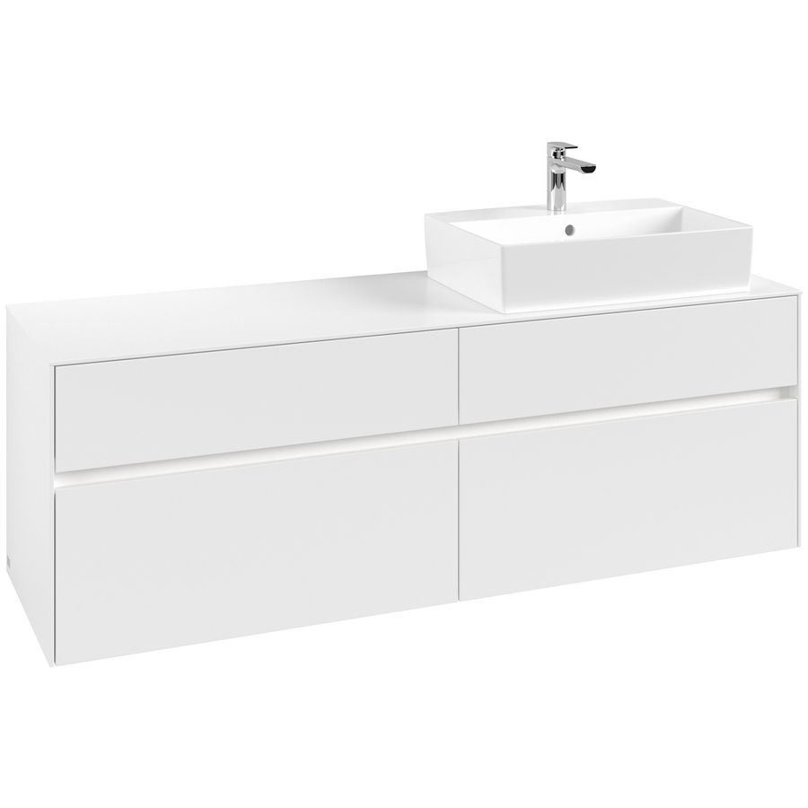 Wastafelonderkast Collaro 1600x548x500mm Wh.Matt C136B0MS