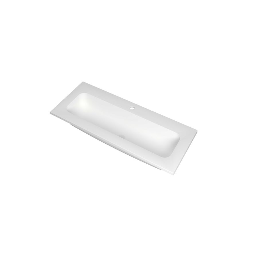 Wastafel polystone centraal 1 kraangat 1000x400x15 Mat wit Reflekt INK