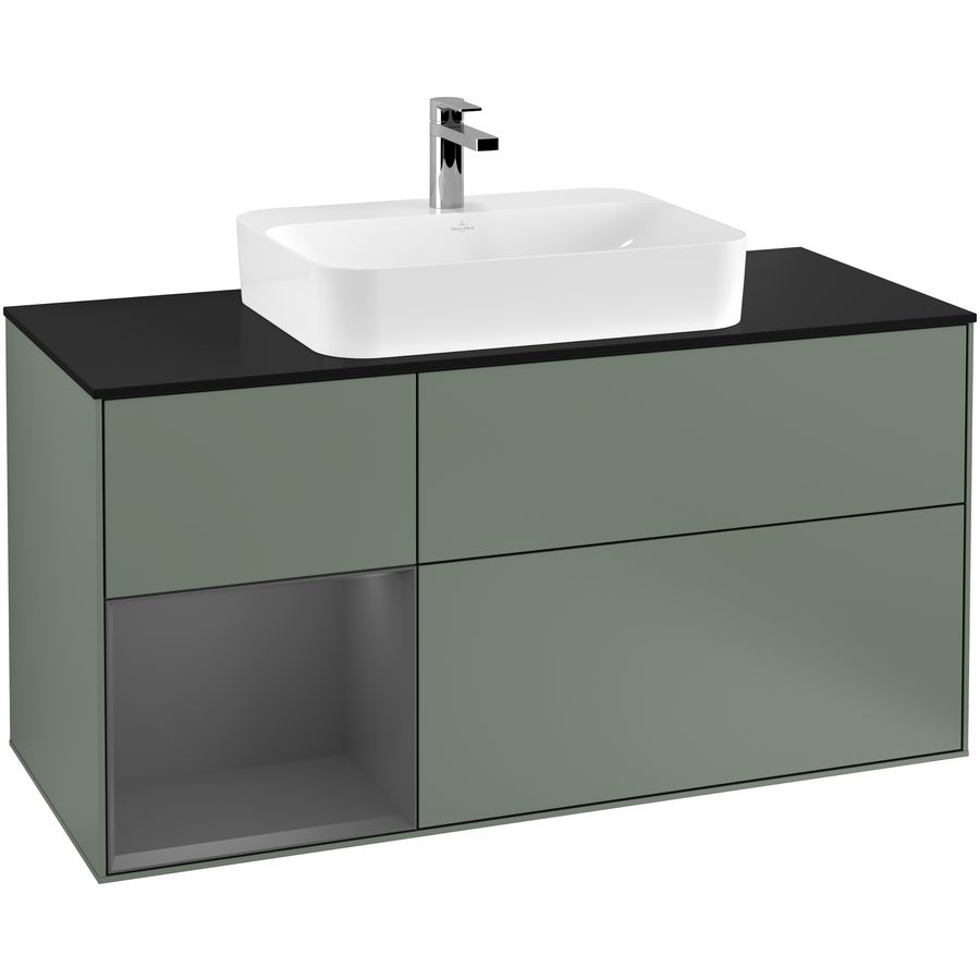 Wastafelonderkast Finion 1200x603x501mm Olive Matt Lacquer G412GKGM