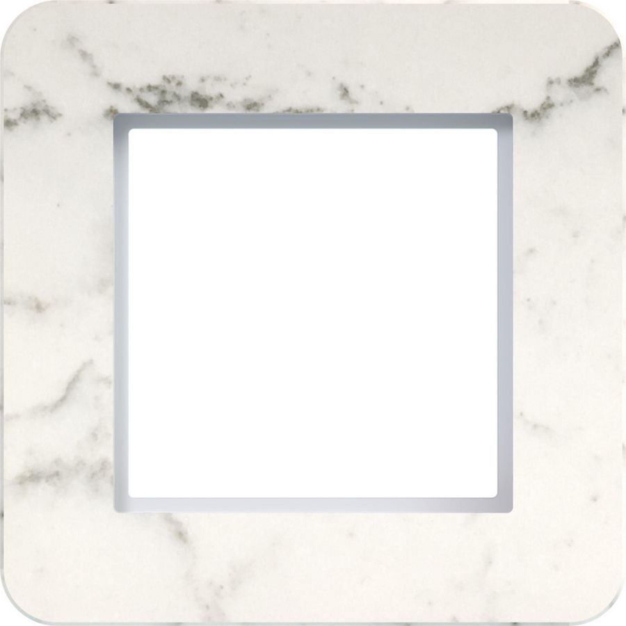 LED-afdekraam 1-voudig, C.8, cloud stone, wit marmer