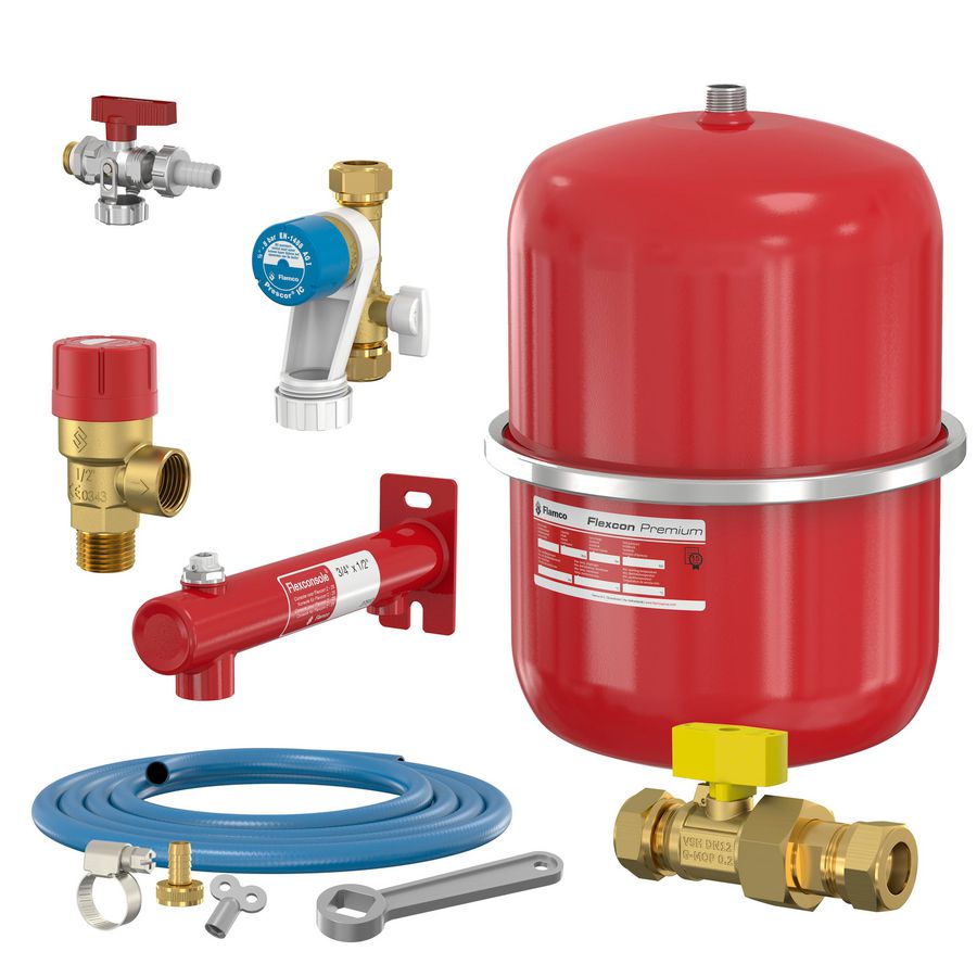 Installatiepakket 18L/0,5 Flexcon Premium rood