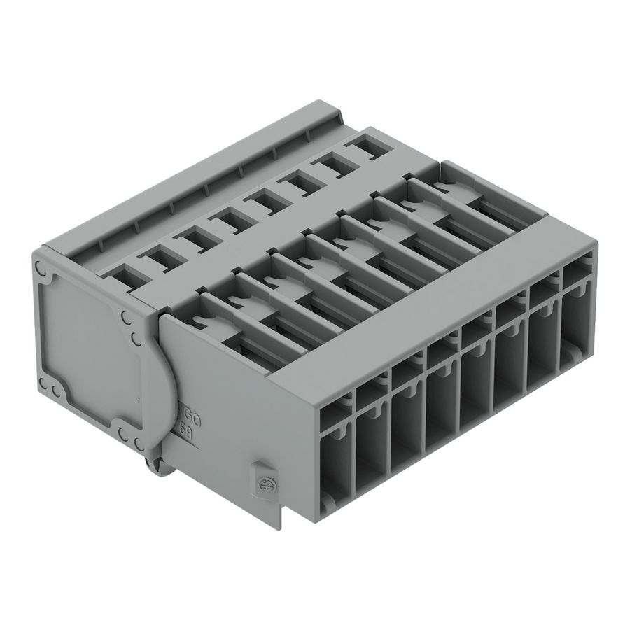 1-draads male steker CAGE CLAMP 4mm² grijs VVE=25