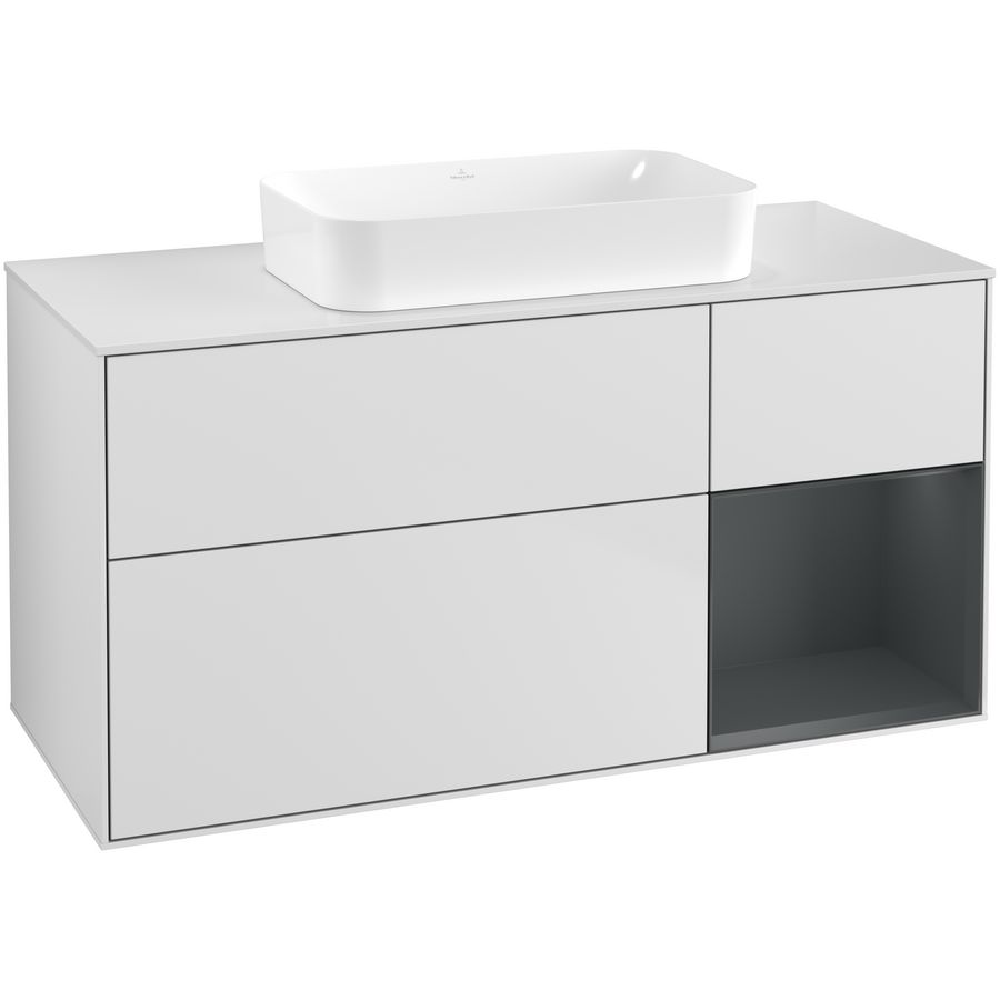Wastafelonderkast Finion 1200x603x501mm White Matt Lacquer G711HGMT