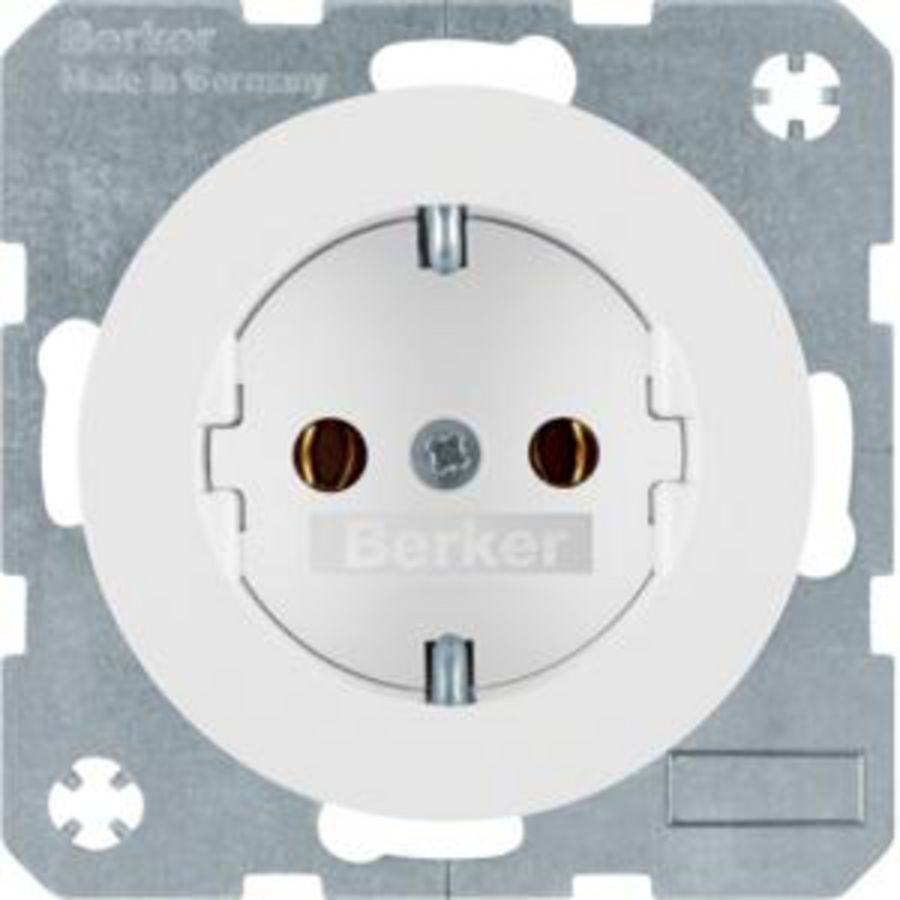 Wandcontactdoos RA schroef berker R.1/R.3/R.8 polarwit