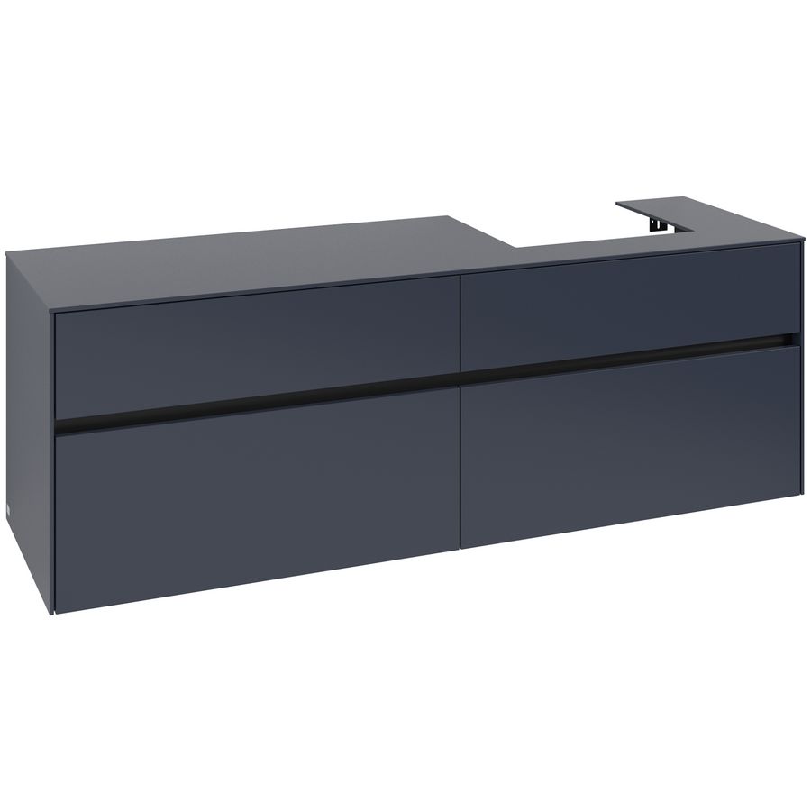 Wastafelonderkast Collaro 1600x548x500mm Marine Blue C079B0VQ