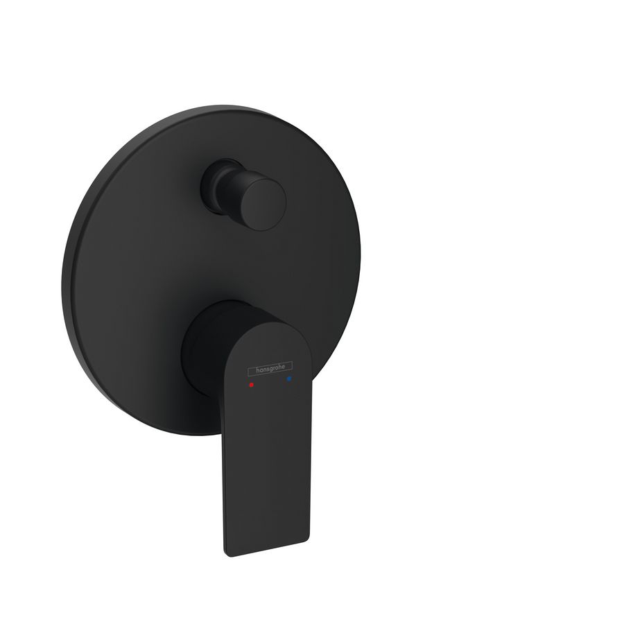 Rebris E 1-hendel badmengkraan inbouw met geïntegreerde zekerheidscombinatie volgens EN1717 voor iBox Un mat zwart