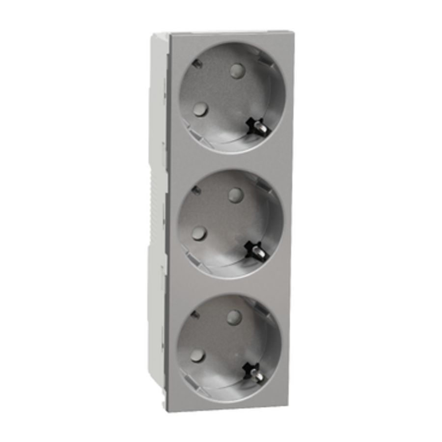 WCD Drievoudig Randaarde 16A 250V IP21 Aluminium Unica