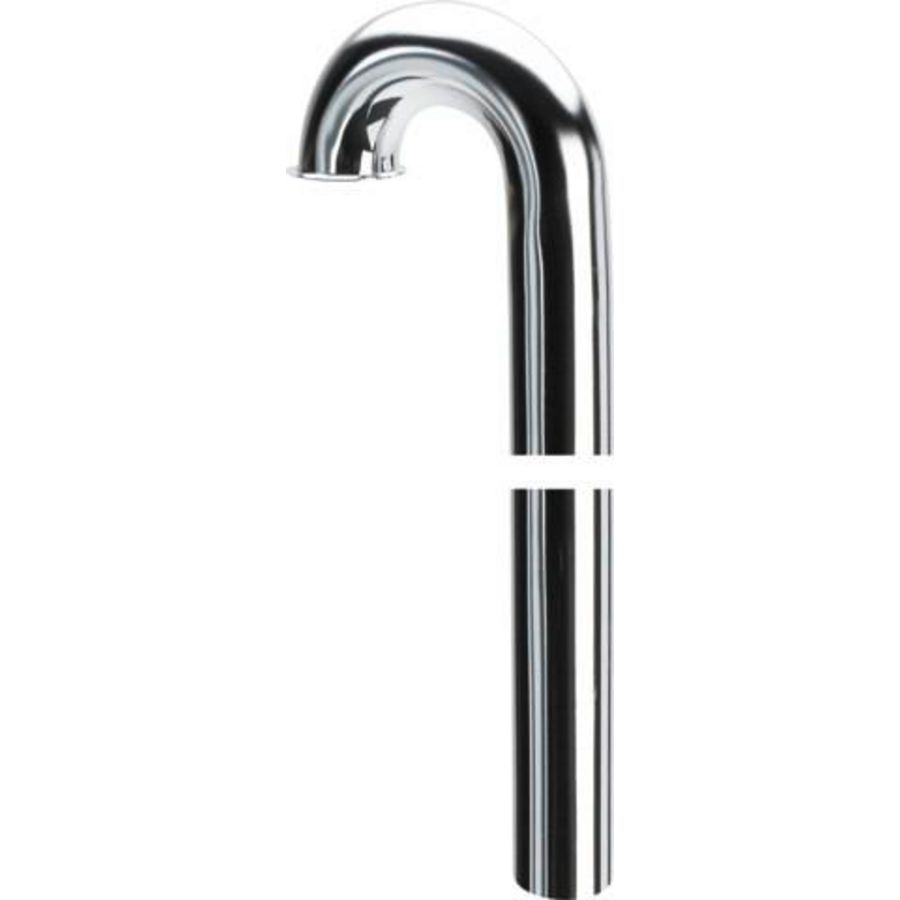 Vloerbuis 1.1/2" 38x680mm chroom met kraag tbv buissifon