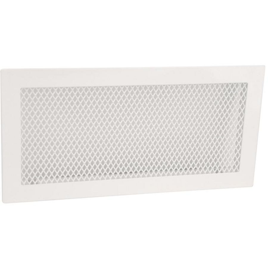 Stalen ventilatierooster 300x150mm wit
