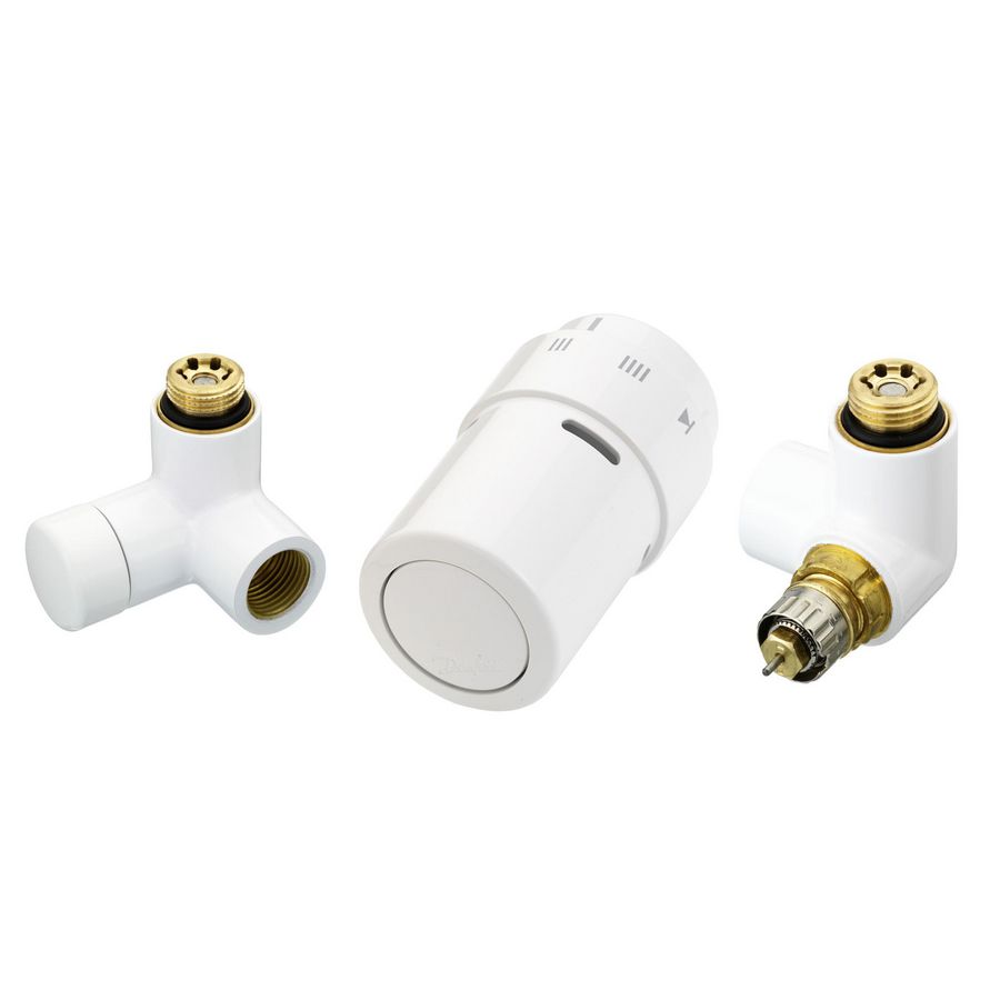 Thermostaatset design RA-USX wit RAL9016 rechts