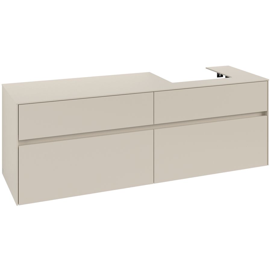 Wastafelonderkast Collaro 1600x548x500mm Cashmere Grey C079B0VN