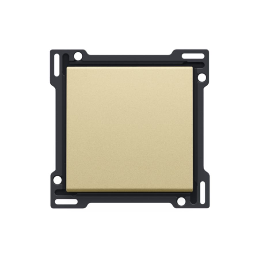 Afwerkingsset enkelv. schakelaar/drukknop gold coated