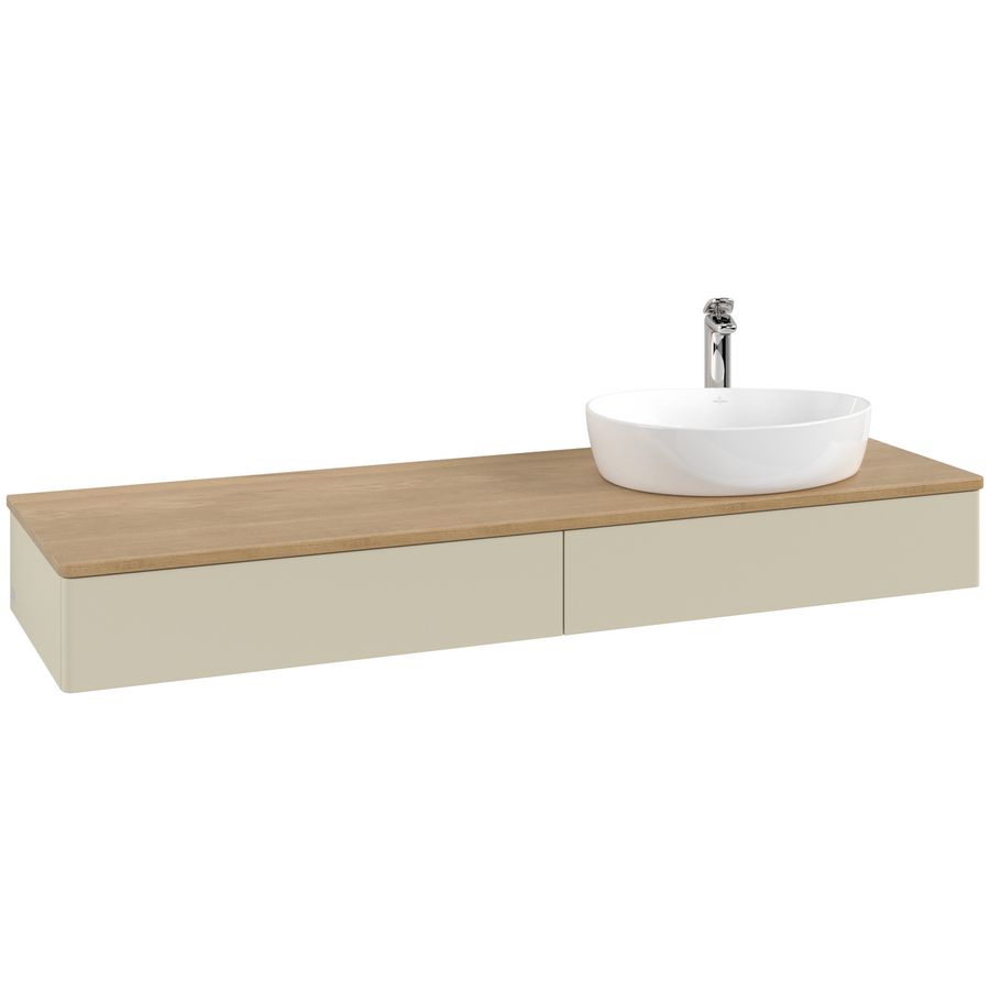 Wastafelonderkast Antao 1600x190x500mm S.Grey Matt Lacquer K16051HJ