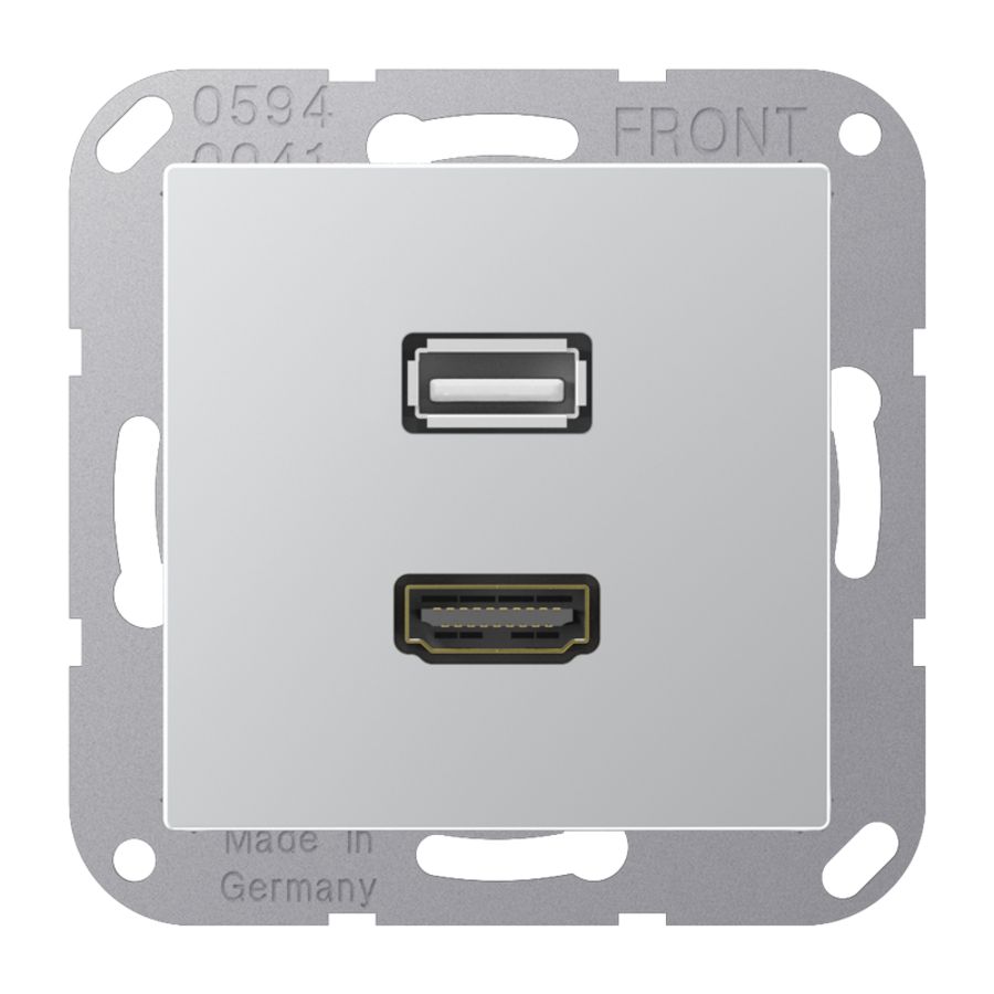 Afdekking A500 aluminium voor HDMI/USB