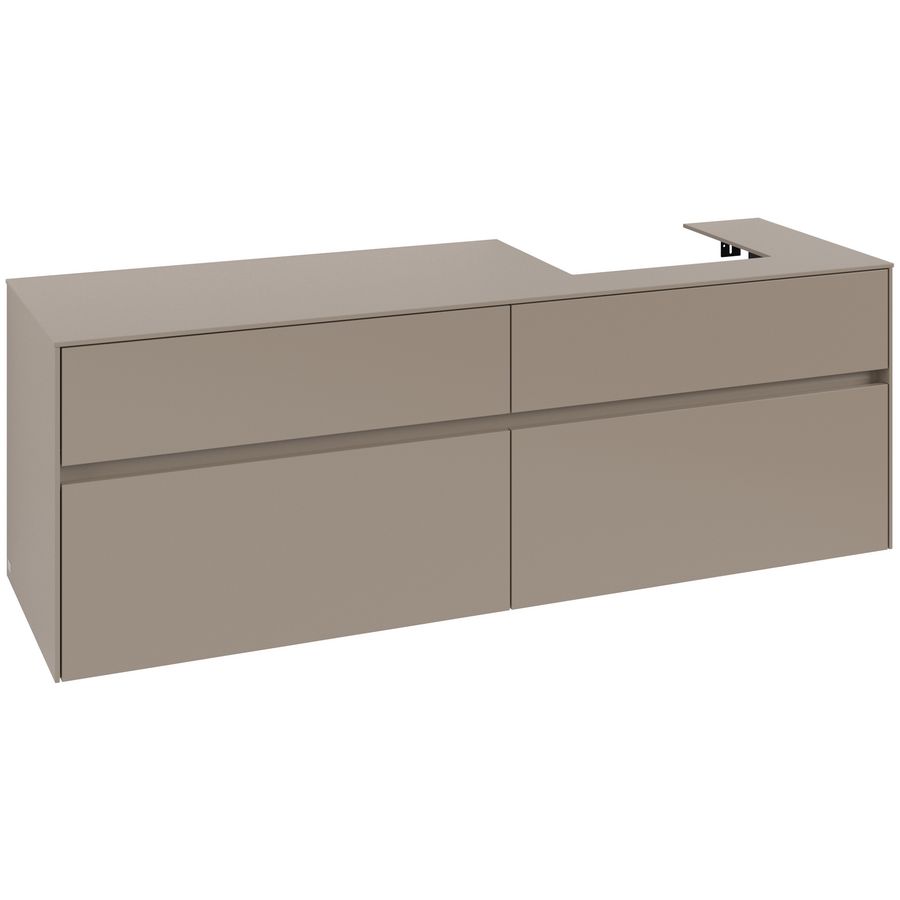 Wastafelonderkast Collaro 1600x548x500mm Taupe C079B0VM