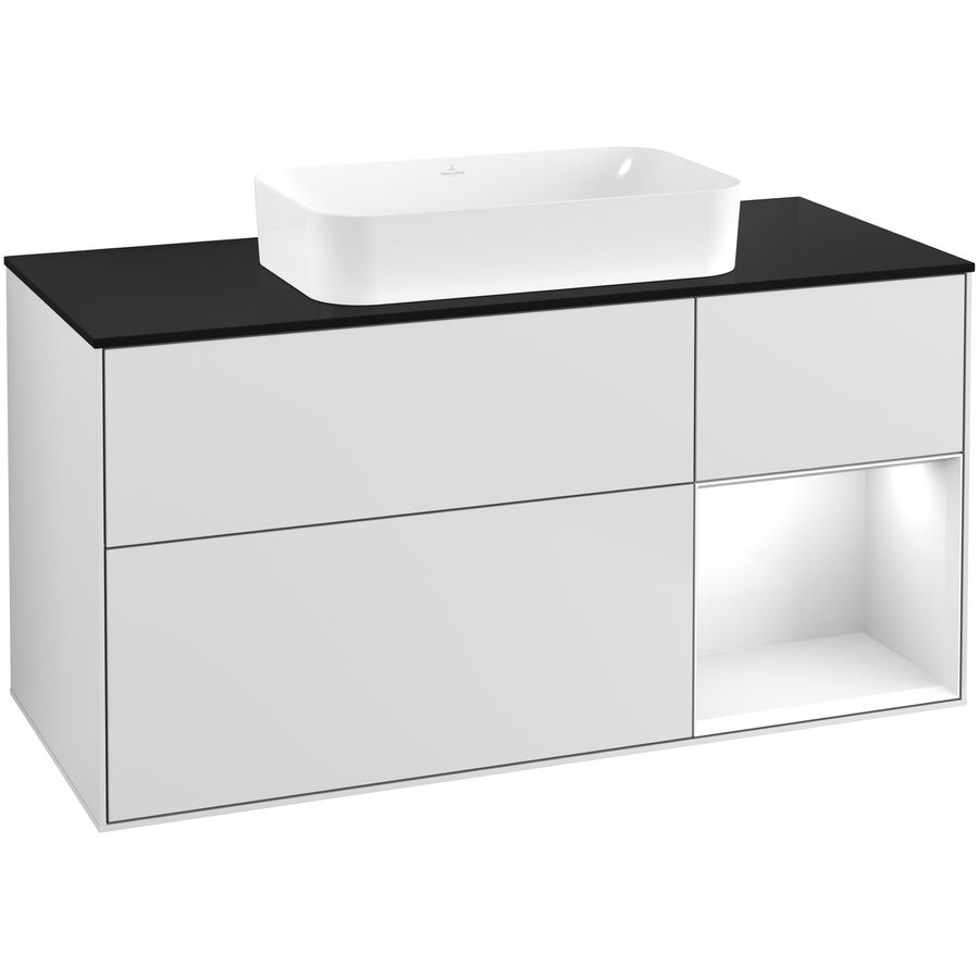 Wastafelonderkast Finion 1200x603x501mm White Matt Lacquer G712GFMT