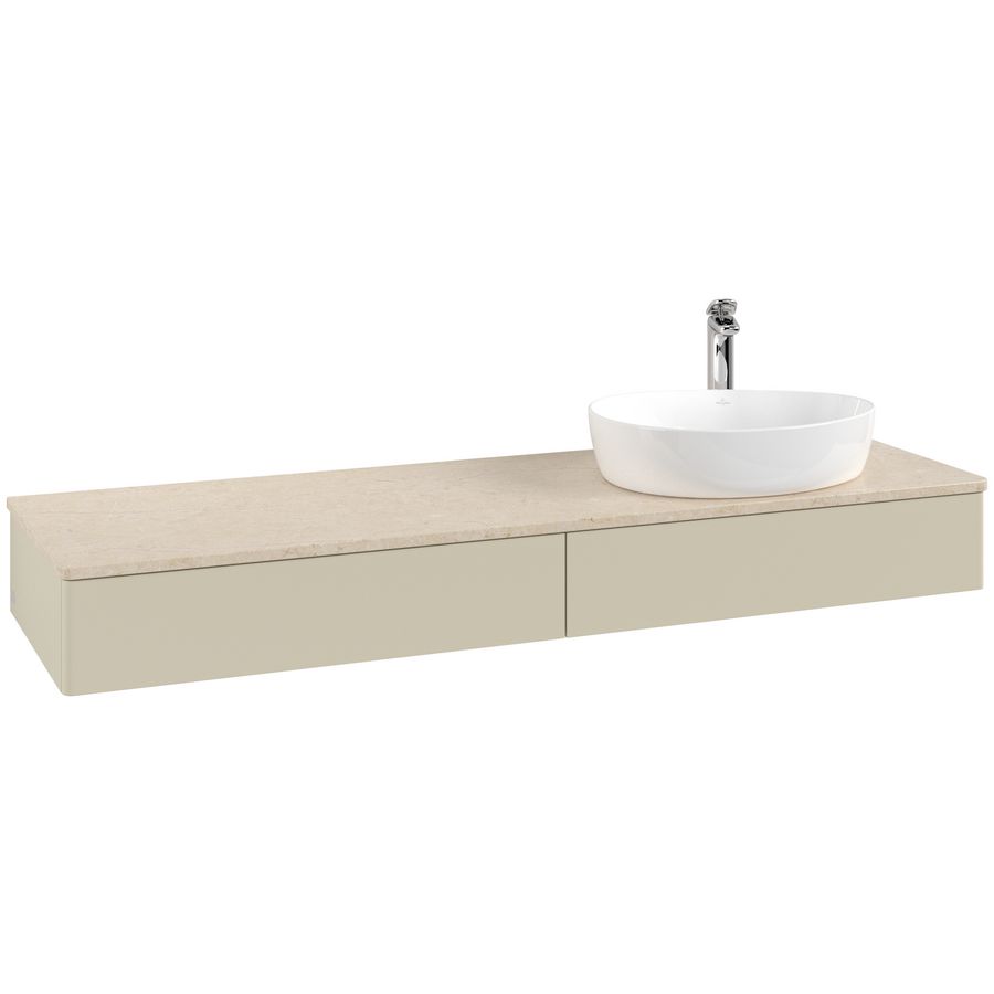 Wastafelonderkast Antao 1600x190x500mm S.Grey Matt Lacquer K16053HJ
