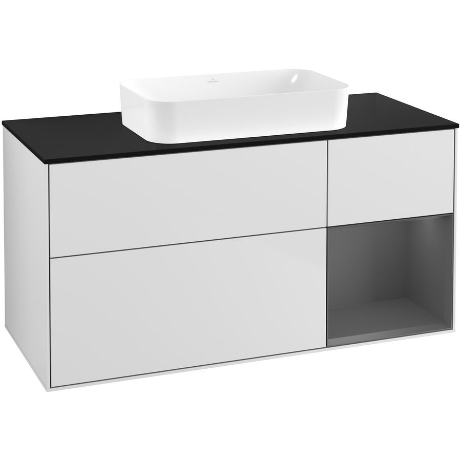 Wastafelonderkast Finion 1200x603x501mm White Matt Lacquer G712GKMT