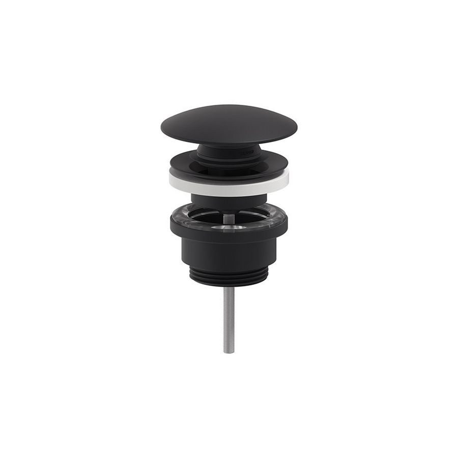 Design afvoerplug 1.1/4" stop & go (Push Open) mat zwart PED MAY
