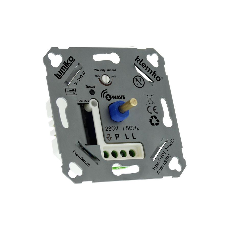 Universele druk draai leddimmer Z-wave faseafsnijding 3-200W