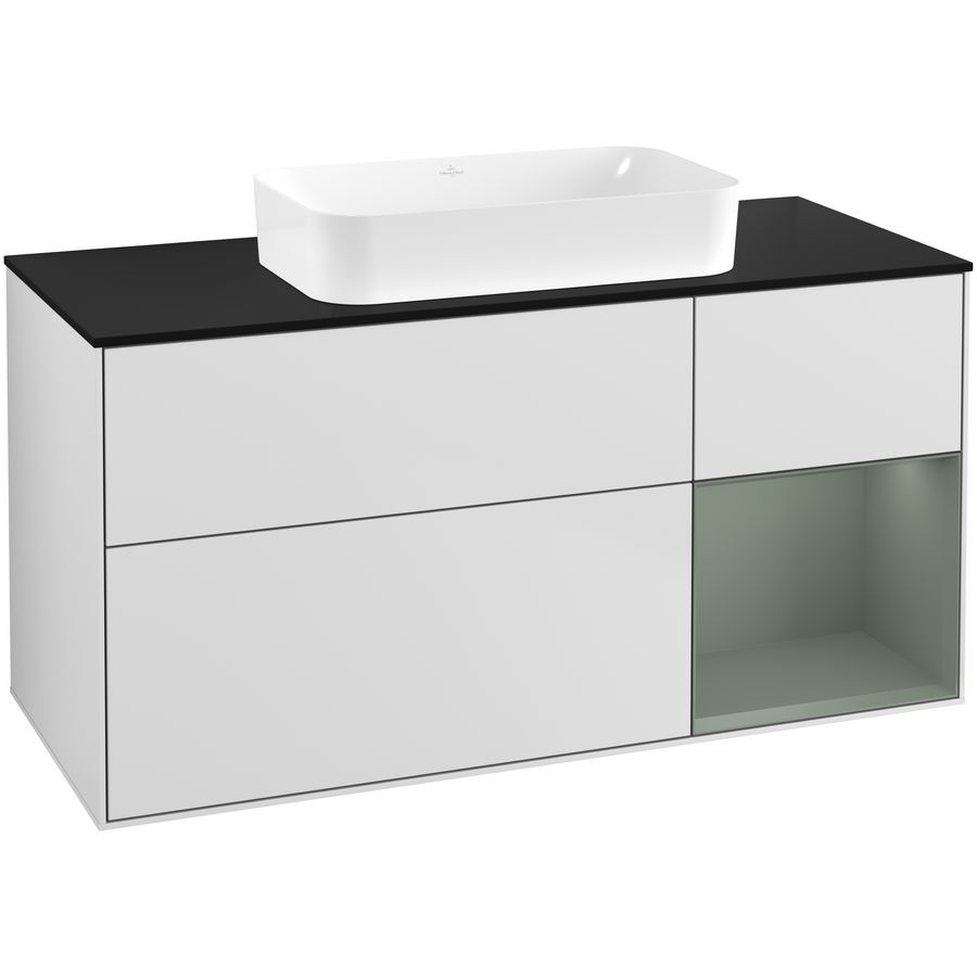 Wastafelonderkast Finion 1200x603x501mm White Matt Lacquer G712GMMT