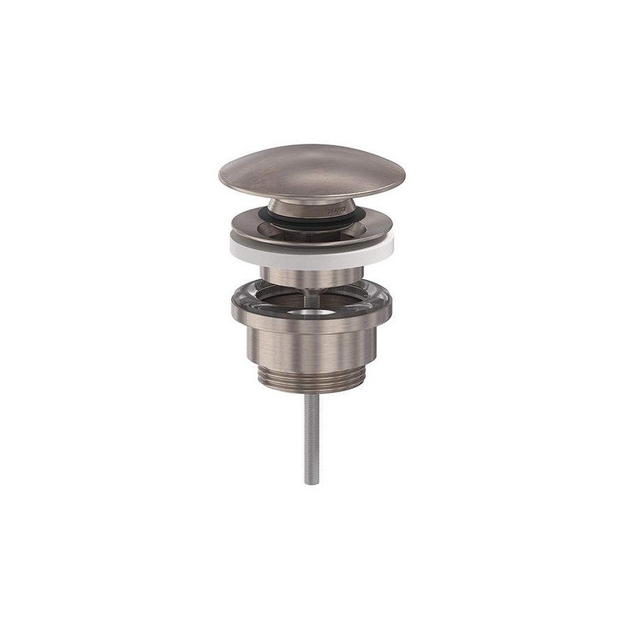 Design afvoerplug 1.1/4" stop & go (Push Open) geborsteld  nickel PVD MAY