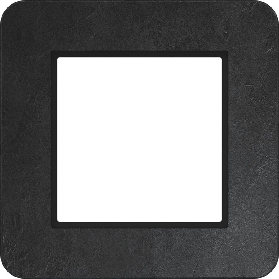 LED-afdekraam 1-voudig, C.8, slate stone, gevlamde leisteen