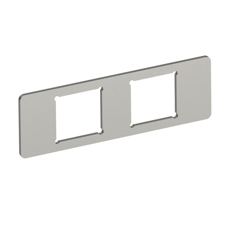 Montageplaat 2x gatenpatroon type F 77x24x15 rvs