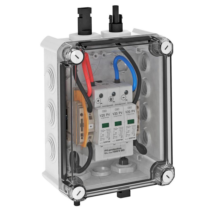 Oplossing in behuizing 1x1 PV-String 1 WR-MPP+MC4 1000V DC