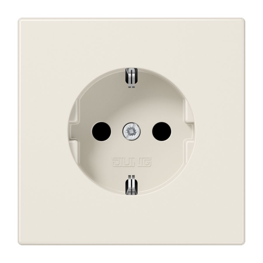 Wandcontactdoos wit met randaarde LS990