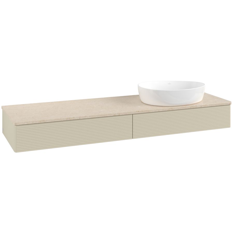 Wastafelonderkast Antao 1600x190x500mm S.Grey Matt Lacquer K16113HJ