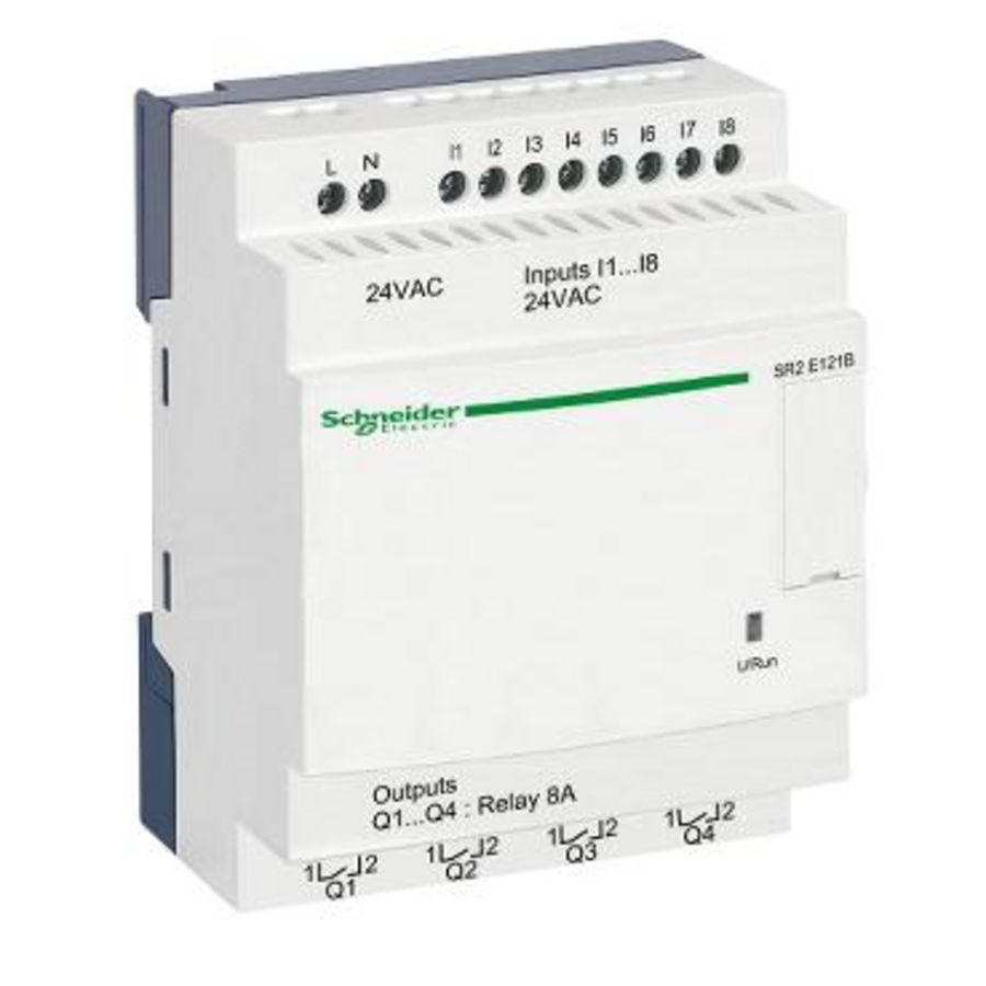 Compacte smart relais 12 I/O 24V AC Met klok Zelio Logic