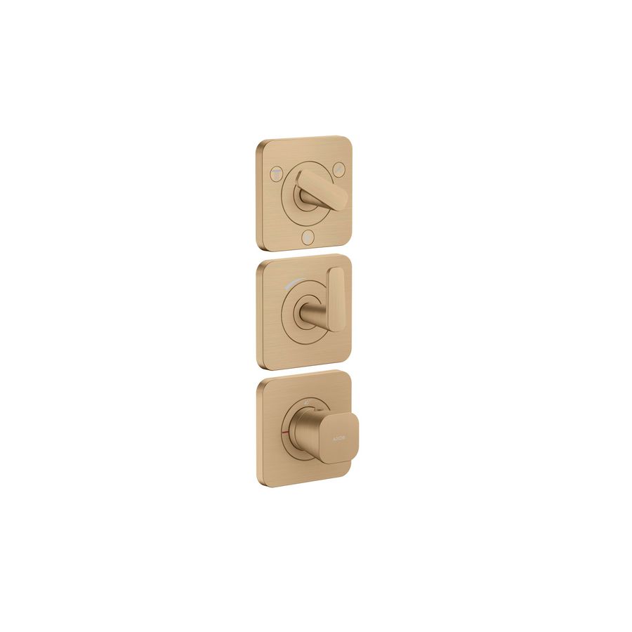 Afbouwdeel termostaat module 380/120 rozet v 3 douchefunc. brushed bronze Citterio-C