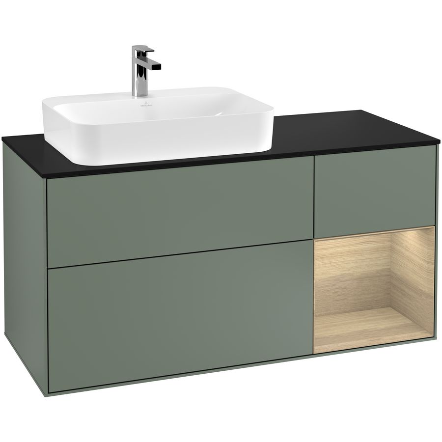 Wastafelonderkast Finion 1200x603x501mm Olive Matt Lacquer G402PCGM