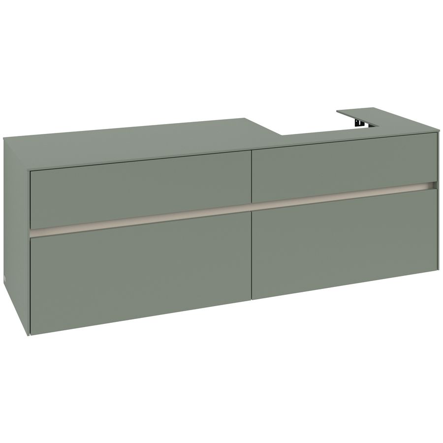 Wastafelonderkast Collaro 1600x548x500mm Soft Green C079B0AF