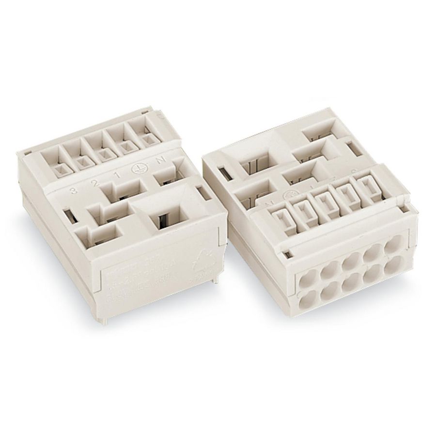 Kabelhouder PE-contact met klikvoetjes wit 267-305 VVE=50