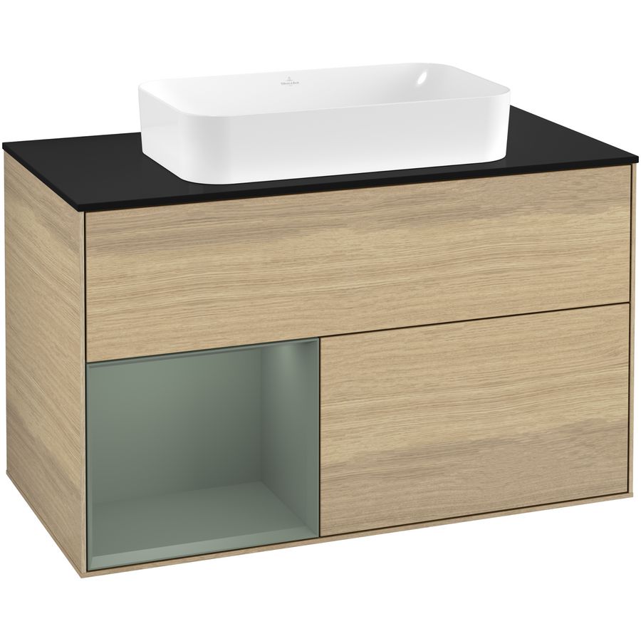 Wastafelonderkast Finion 1000x603x501mm Oak Veneer G242GMPC