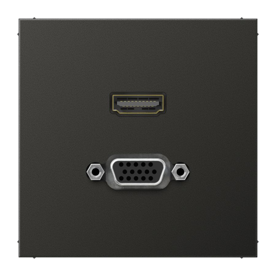 Afdekking antraciet voor HDMI/VGA LS