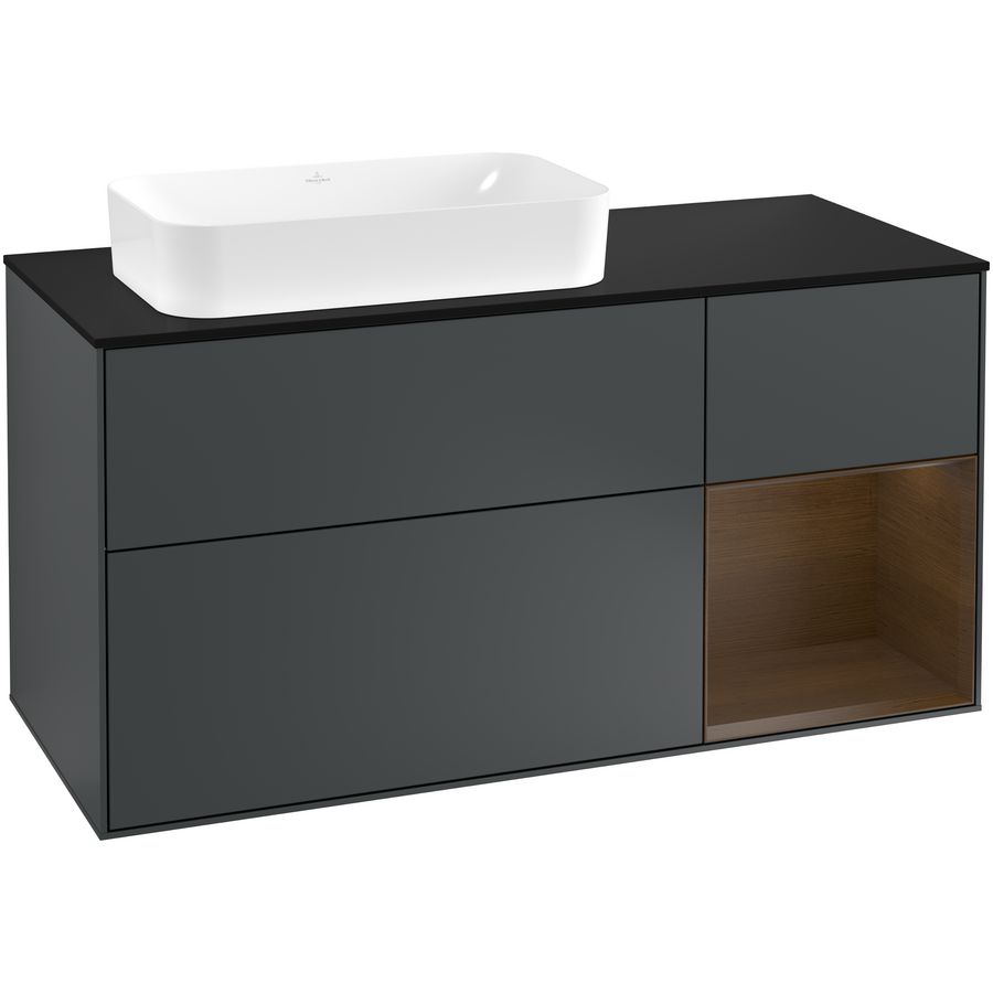 Wastafelonderkast Finion 1200x603x501mm Mid.Blue Matt Lacquer G282GNHG