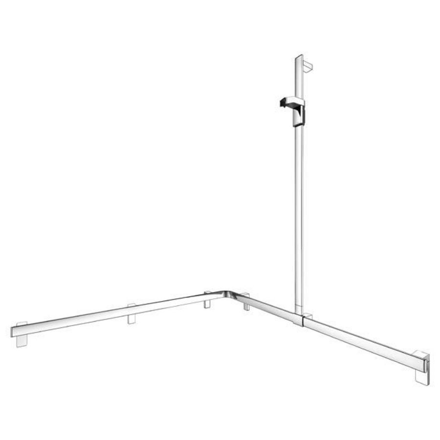Douchegreep douchestang rechts 1150/1150/1301mm verchrd