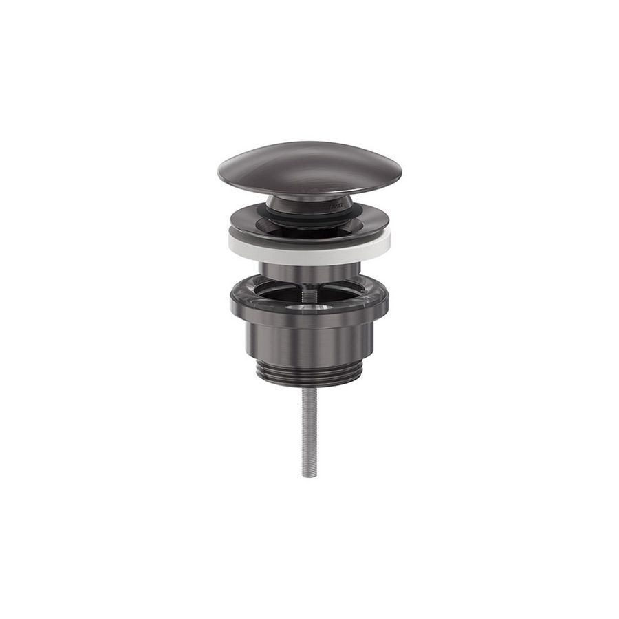 Design afvoerplug 1.1/4" stop & go (Push Open) geborsteld  carbon black PVD MAY
