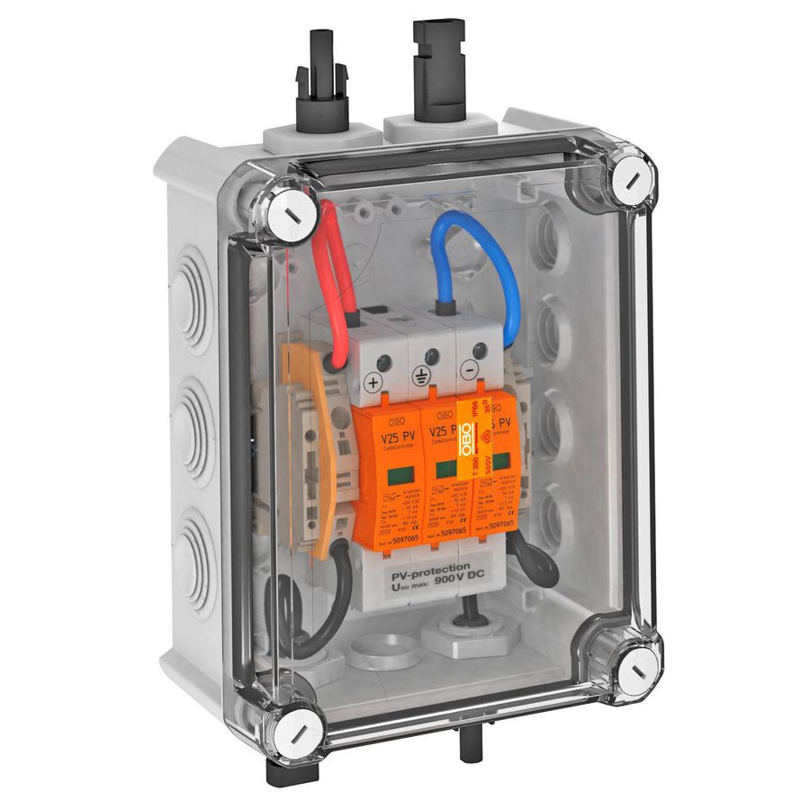 Oplossing in behuizing 1x1 PV-String 1 WR-MPP+MC4 900V DC