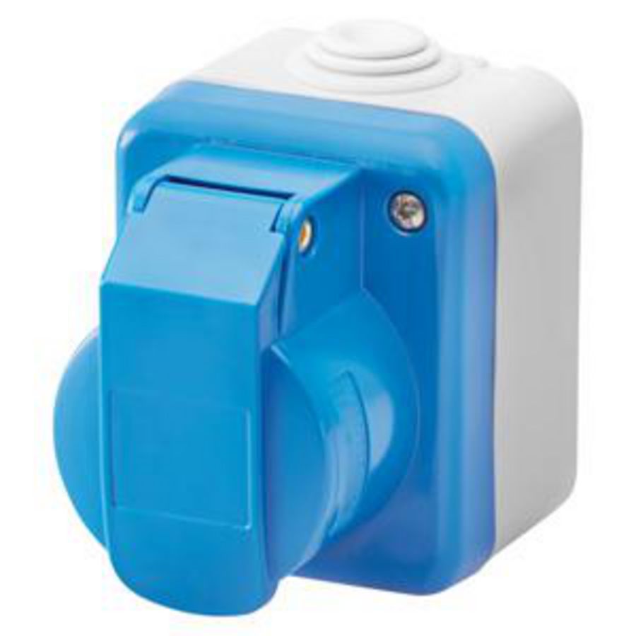 WANDMONTAGE INDUSTRIELE CONT.D. NAAR IEC 309 STANDAARD VVE=5